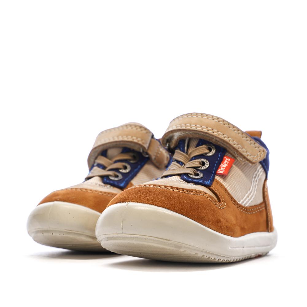 Baskets Hautes Maron/Beige Garçon Kickers Bottillon vue 6