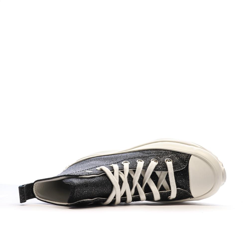 Baskets Noires à paillettes Femme Converse Run Star Hike vue 4