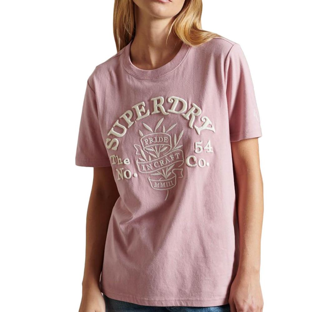 T-shirt Rose Femme Superdry Pride In Craft pas cher