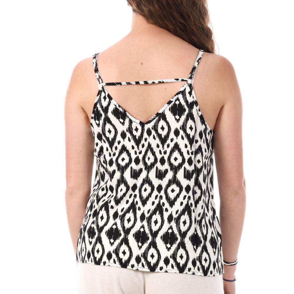 Débardeur Blanc/Noir à Motifs Femme Only Nova Life Paris vue 2