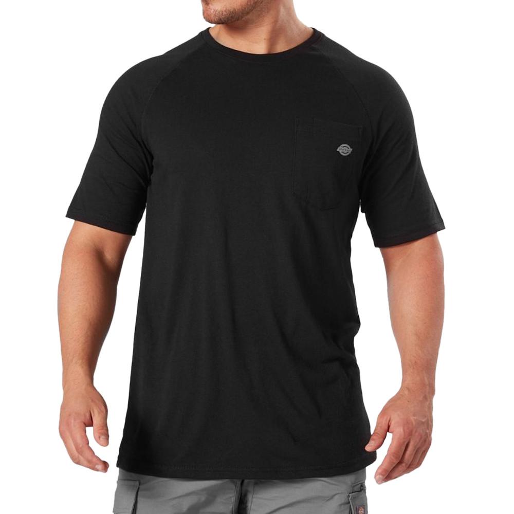 T-shirt Noir Homme Dickies Temp Iq Logo pas cher