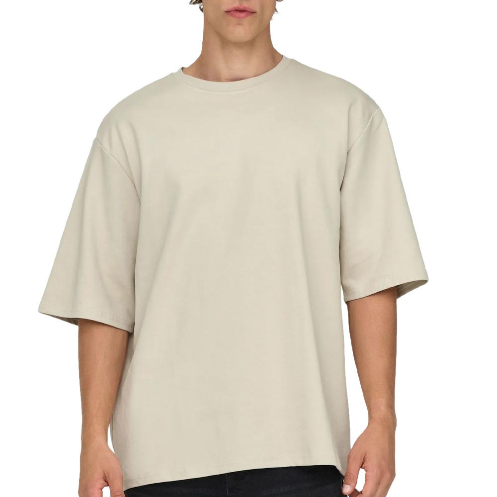T-Shirt Beige Homme Only & Sons Print pas cher