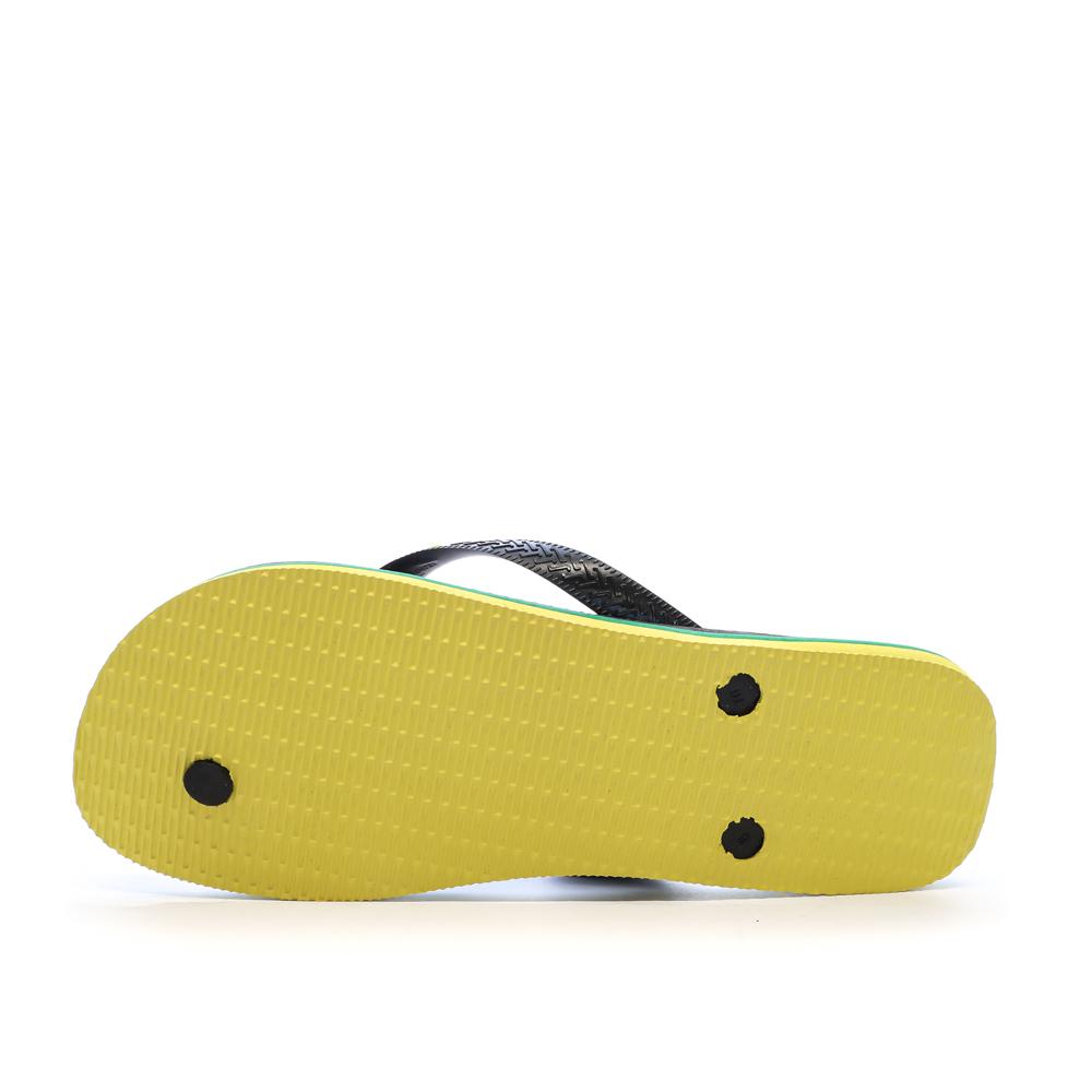 Tongs Noir/Jaune Homme Havaianas Brasil Layers vue 2