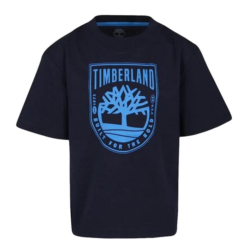 Camiseta azul marino para niño de Timberland T60291 barato