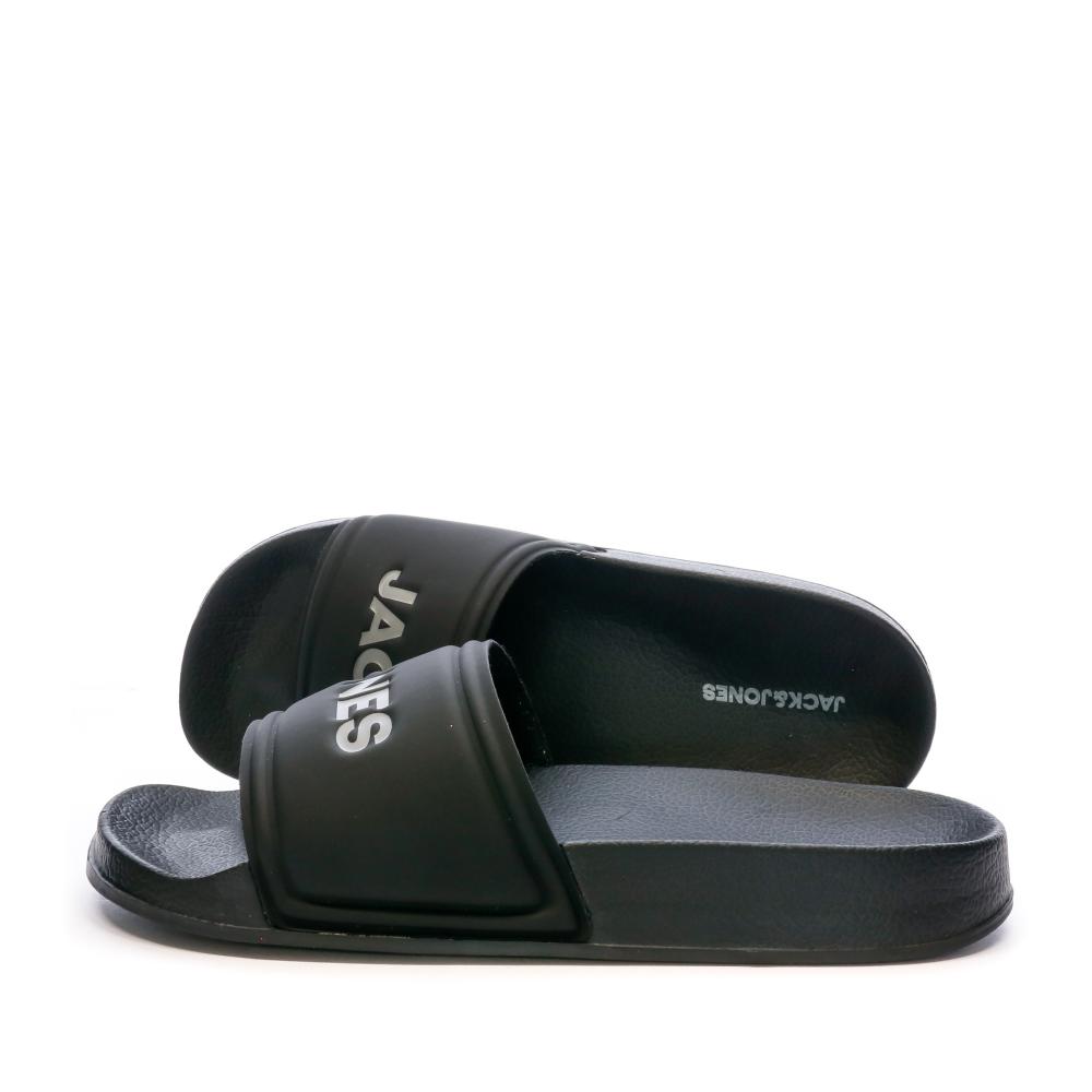 Claquettes Noire Garçon Jack & Jones Larry pas cher