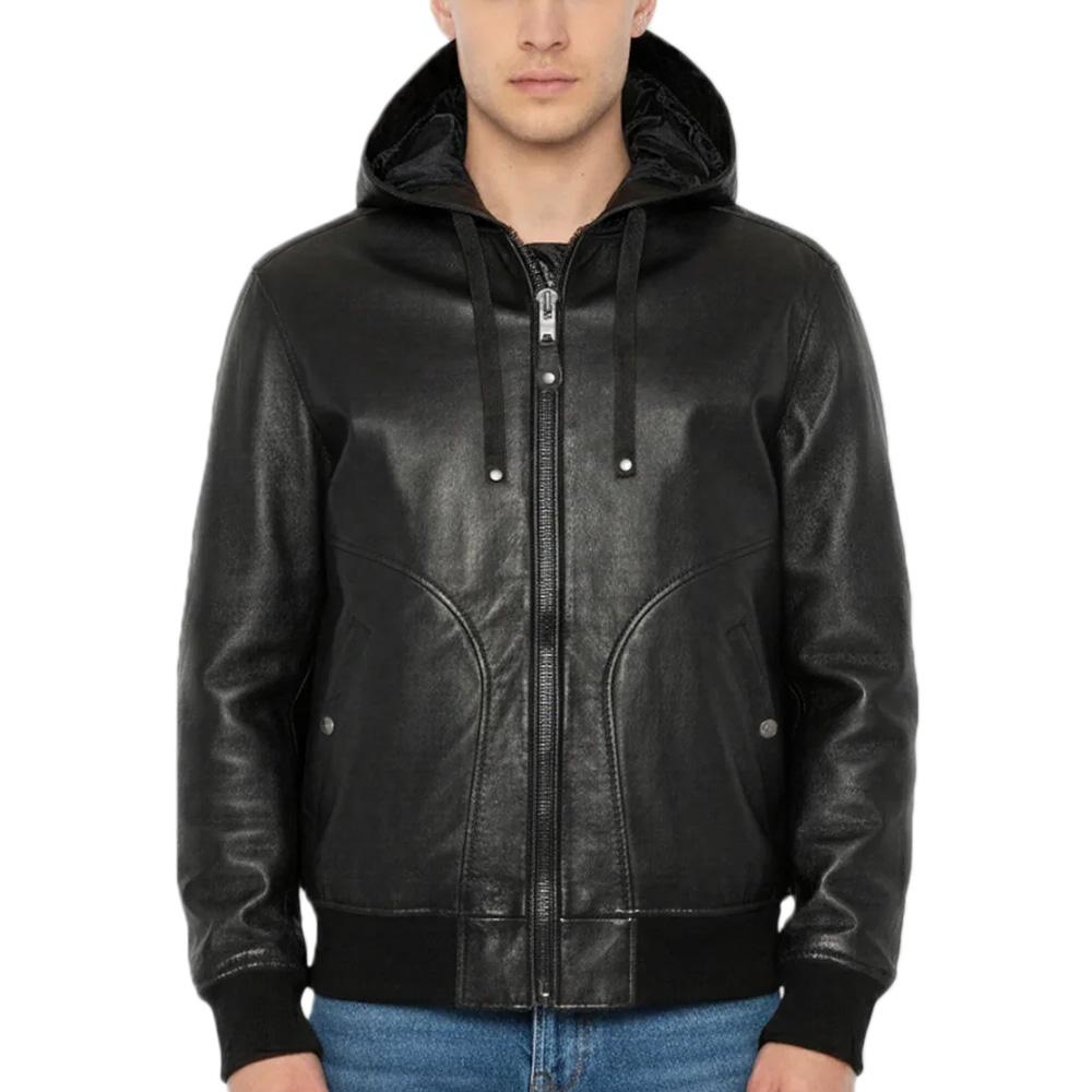 Blousons Noir Homme Schott Cuir LCHOOD pas cher