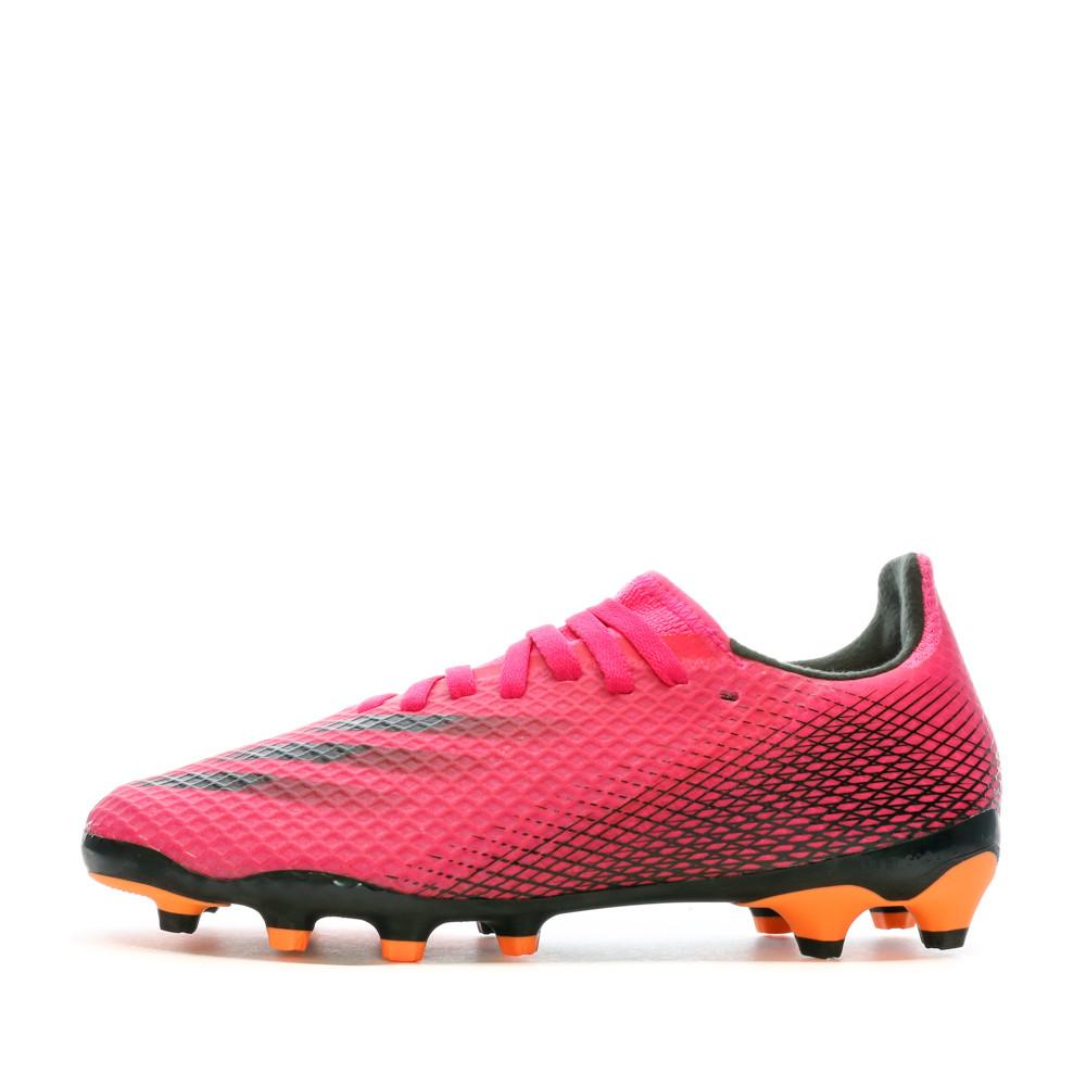 Chaussures de Football Rose Garçon Adidas X Ghosted.3 pas cher