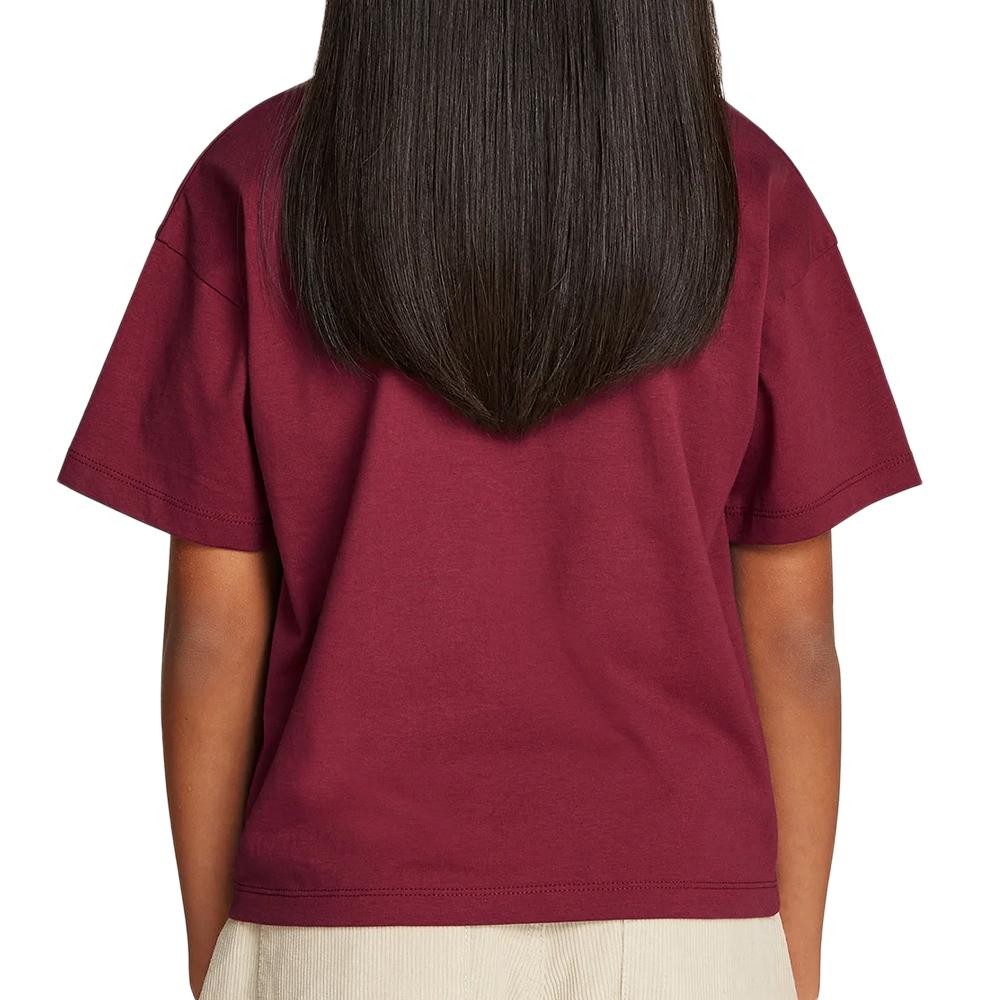 T-shirt Bordeaux Fille Calvin Klein Jeans Boxy vue 2