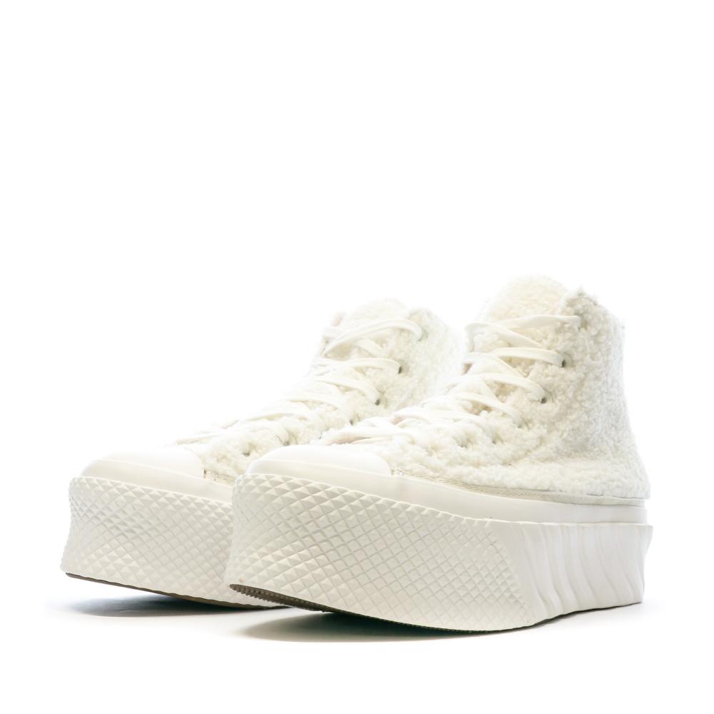 Baskets Blanches Femme Converse Lift 2x Hi Egret vue 6