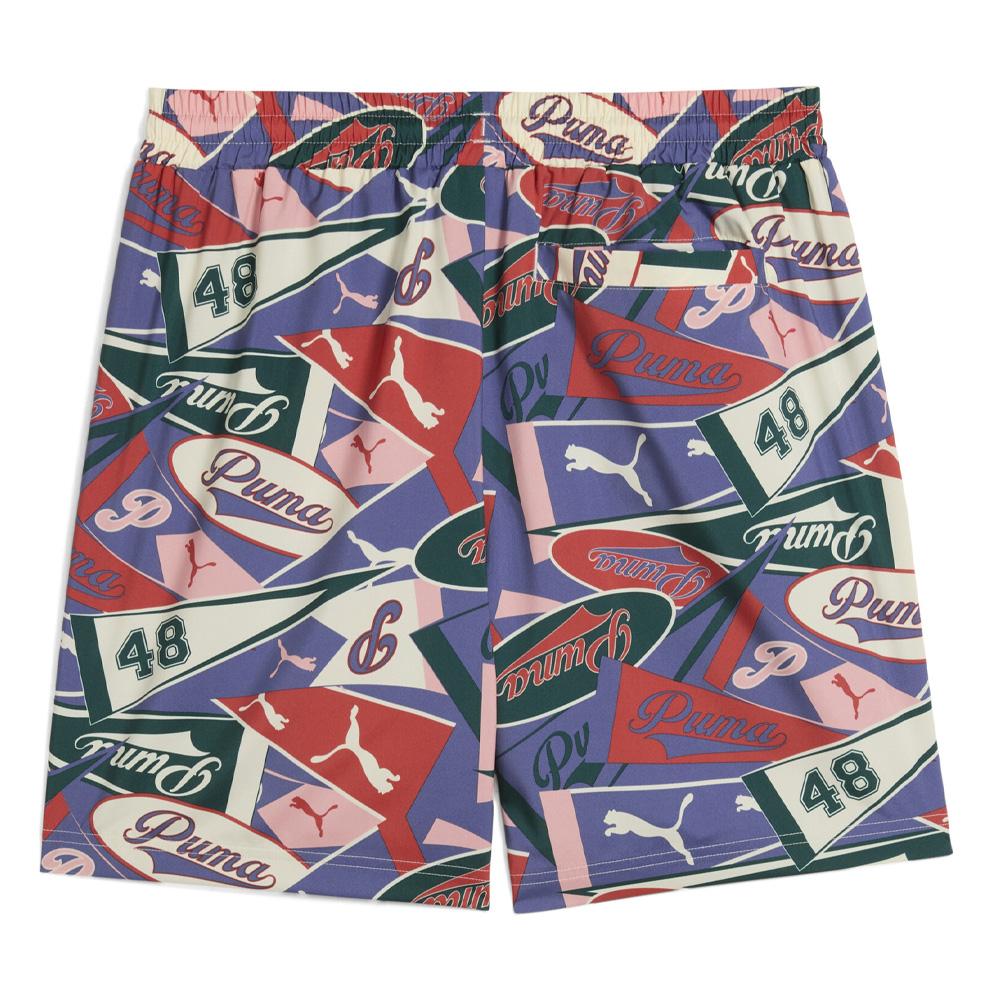 Puma Sports Legacy Herren-Shorts Blau/Rot Ansicht 2