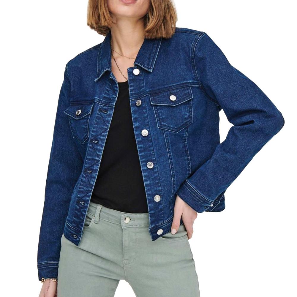 Veste en jean Bleu Femme Only Ray Royal pas cher