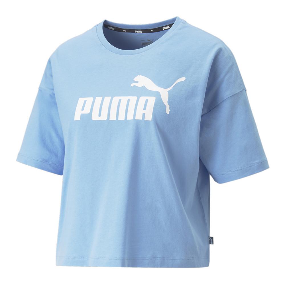 T-shirt Bleu Femme Puma Essential Cropped pas cher
