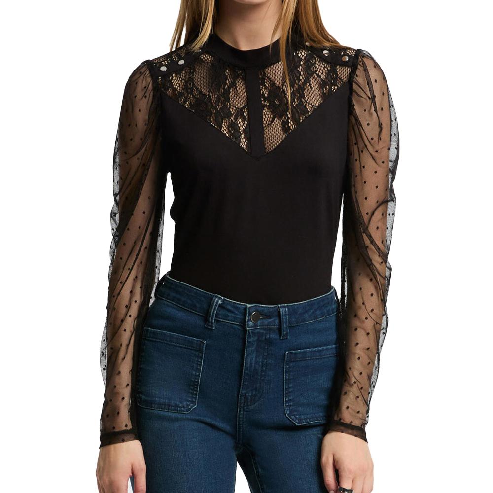 T-Shirt Manches Longues Noir Femme Morgan TSAGE pas cher