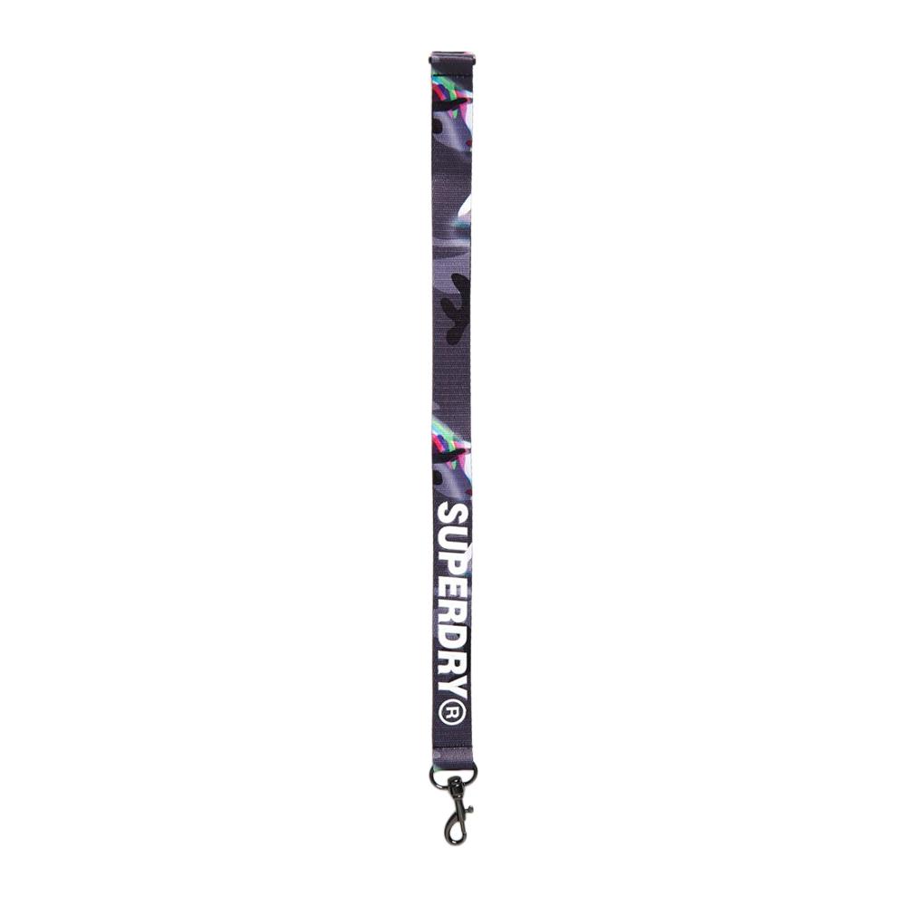 Cordon Gris/Blanc Mixte Superdry Lanyard pas cher