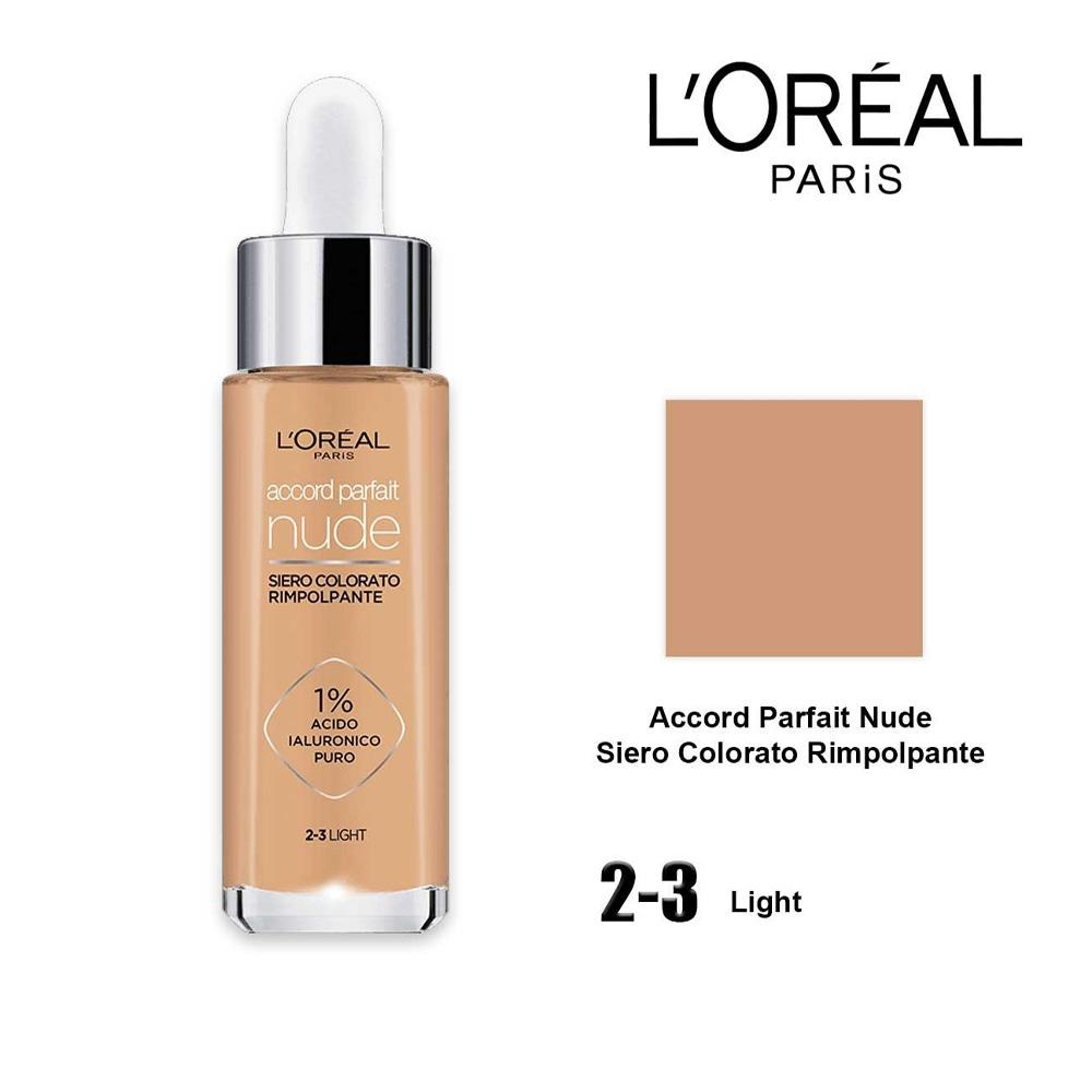Sérum Teinté Repulpant L'Oréal Paris Accord Parfait Nude 2-3 Light vue 2