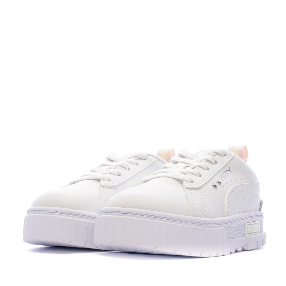 Baskets Blanches Fille Puma Mayze Shiny vue 6