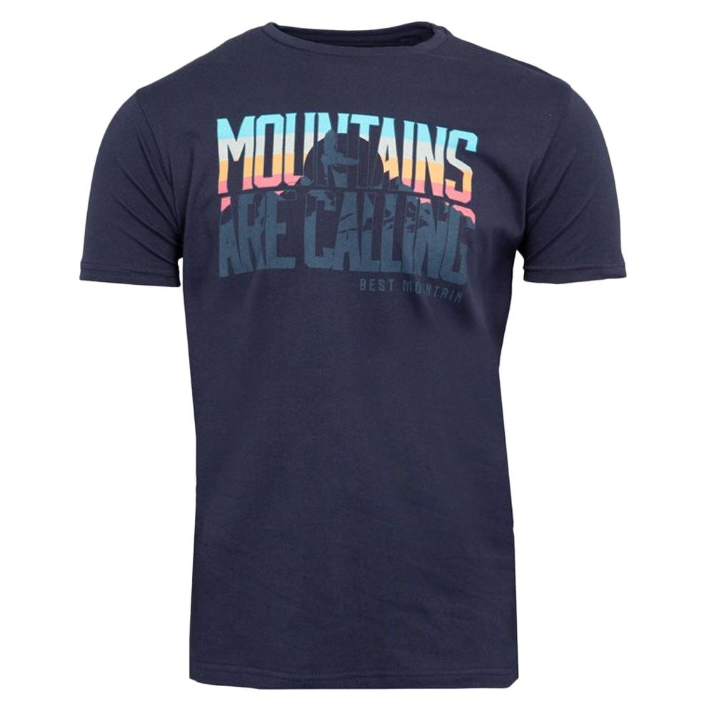 T-shirt Marine Homme Best Mountain 2001 pas cher