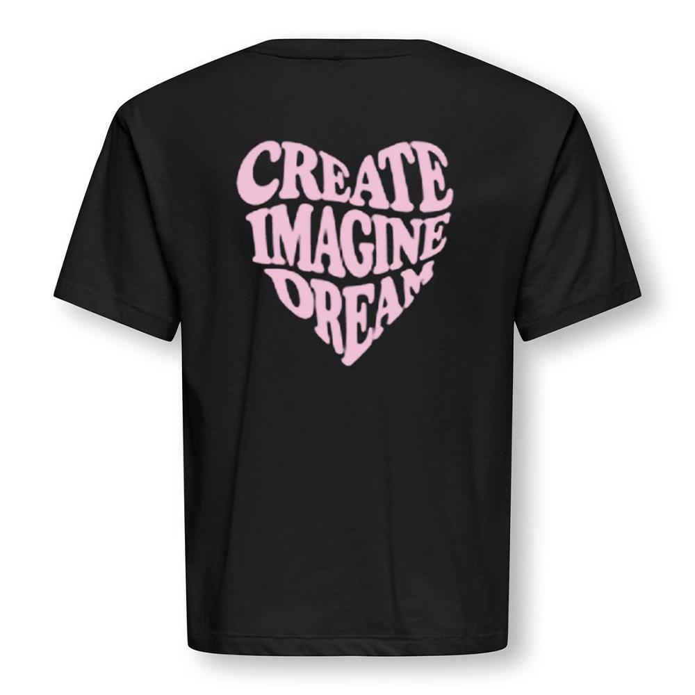T-Shirt Noir Fille Kids ONLY Sille Amor Life vue 2