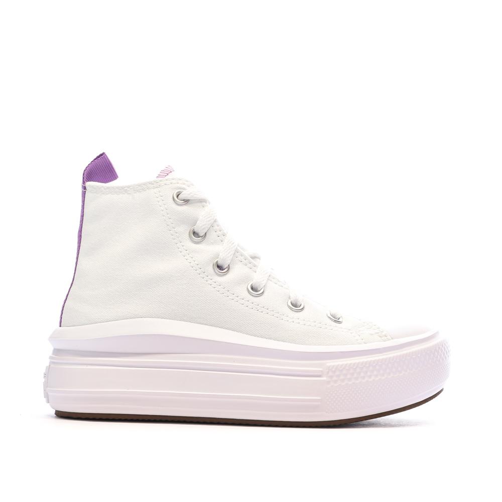 Baskets Blanches Fille Converse Ct All Star Move Platform vue 2