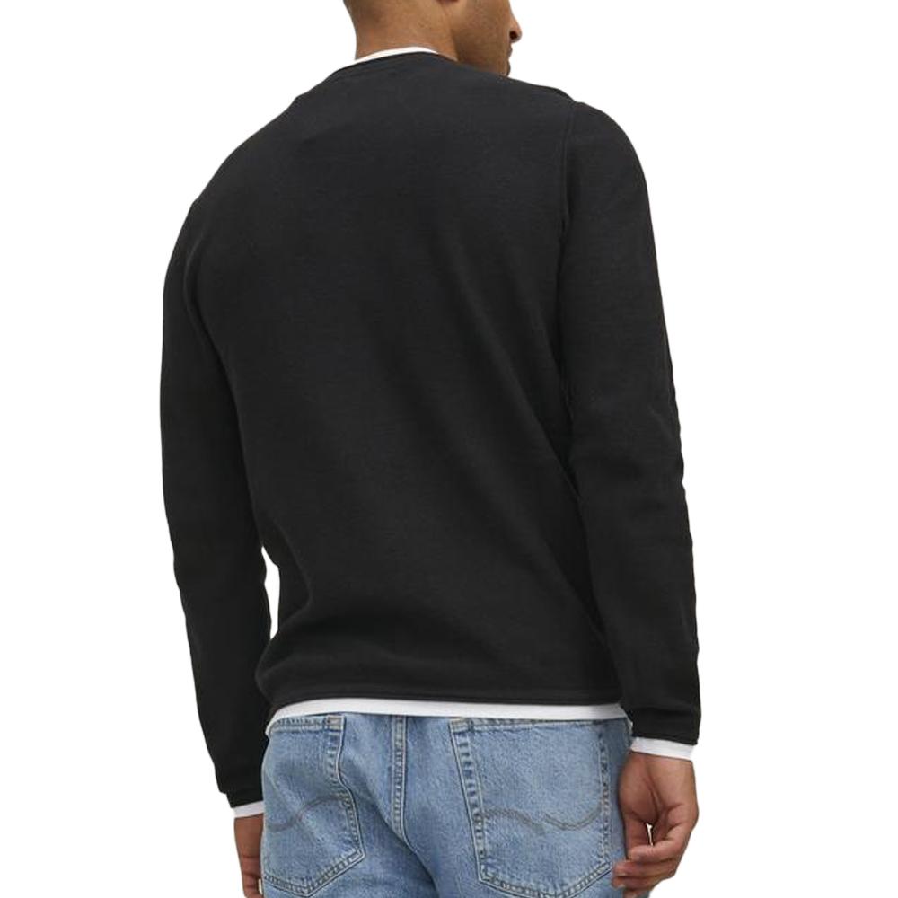 Pull Noir Homme Jack & Jones Twinn vue 2