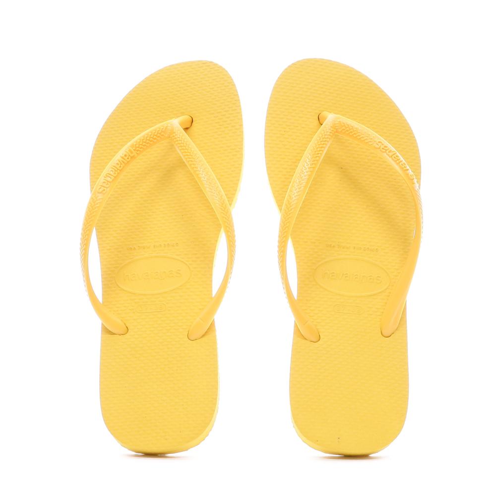 Tongs Jaune Femme Havaianas Slim vue 3