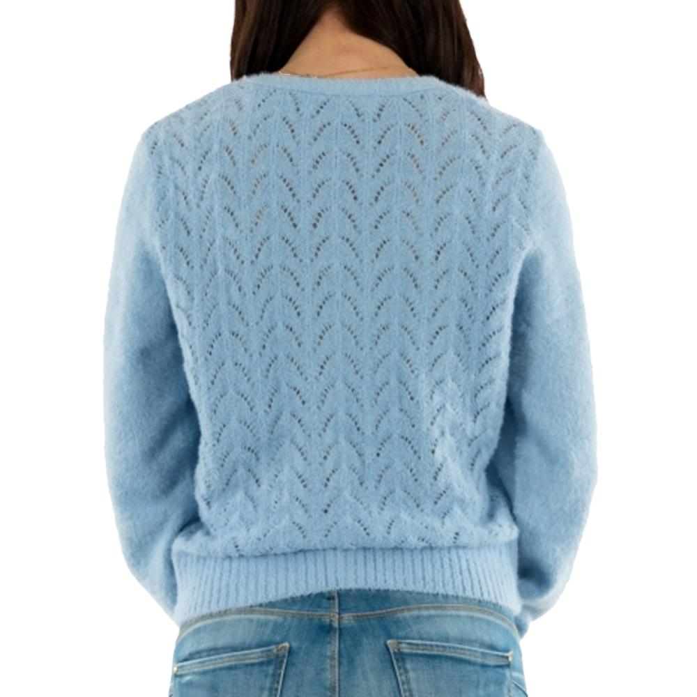 Pull Bleu Ciel Femme Morgan Mlilo vue 2