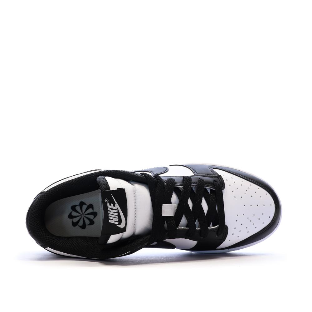 Dunk Low Baskets Blanches/Noires Femme Nike vue 4