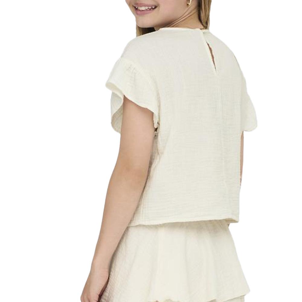 T-Shirt Blanc Fille Kids ONLY Kogthyra vue 2