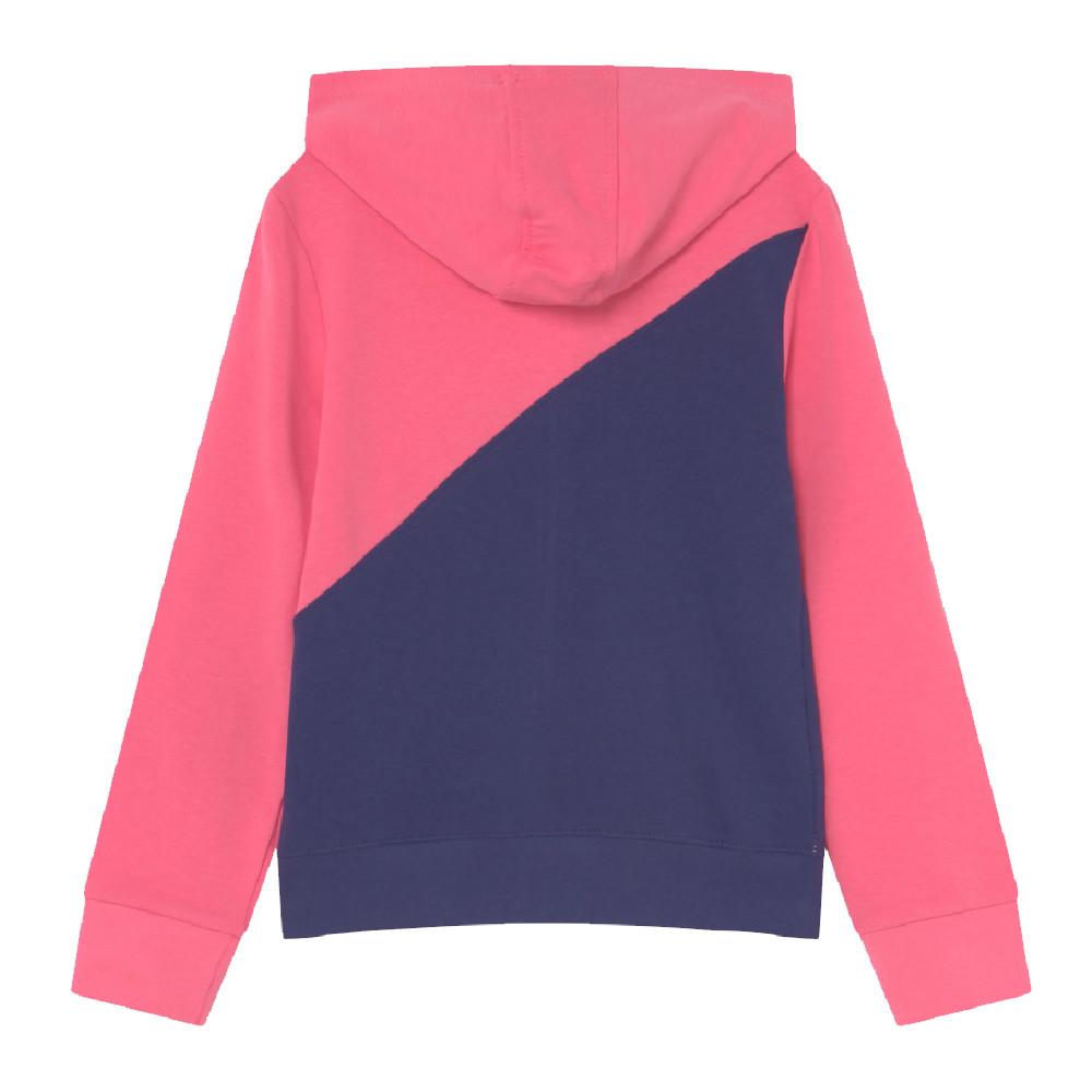 Sweat zippé Marine/Rose Fille Reebok Diagonal vue 2