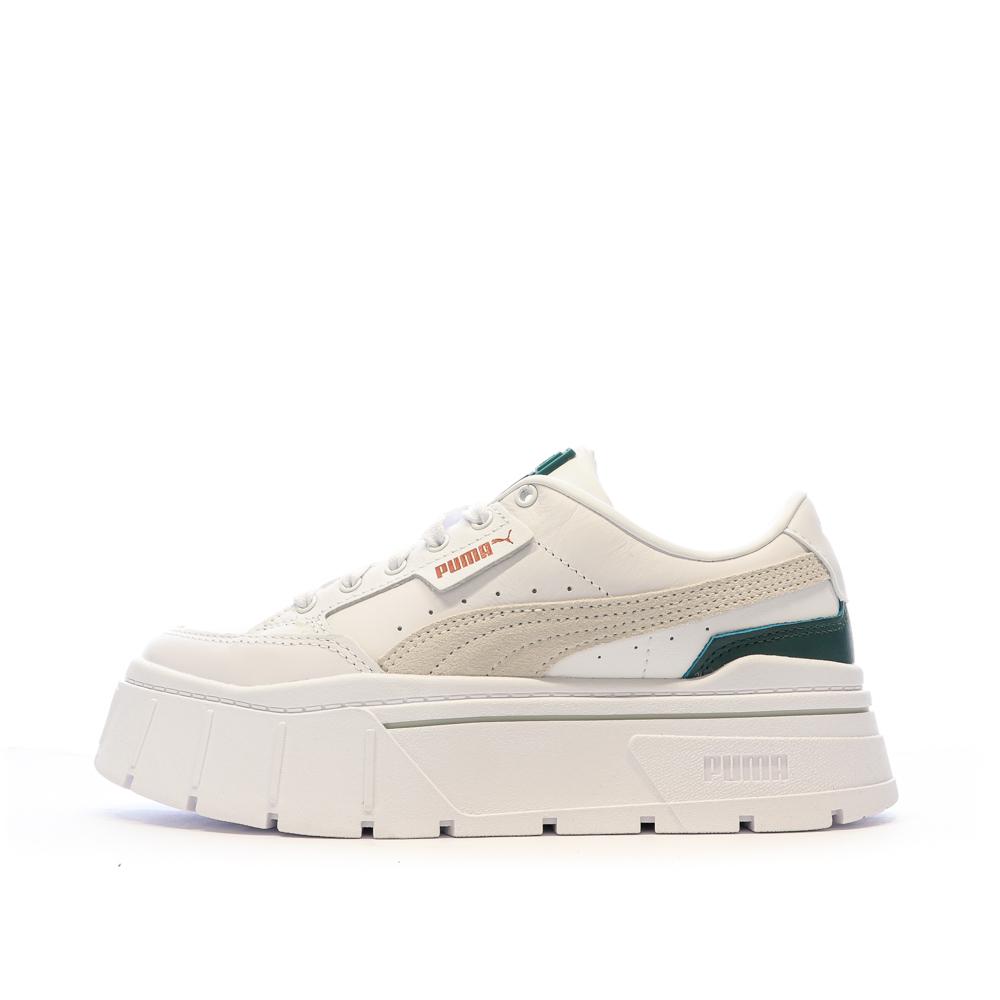 Baskets Blanches/Vert Femme Puma Mayze Stack pas cher
