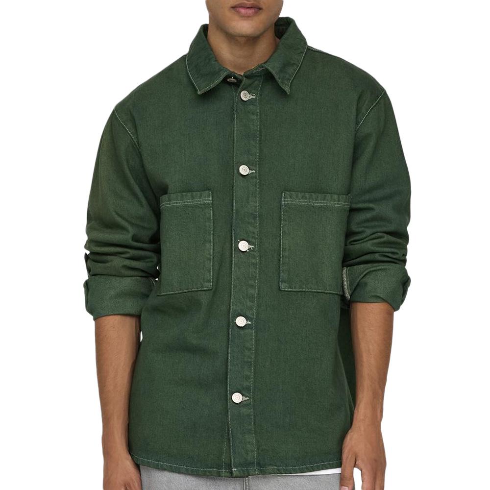 Veste Verte Homme Only & Sons Dago pas cher