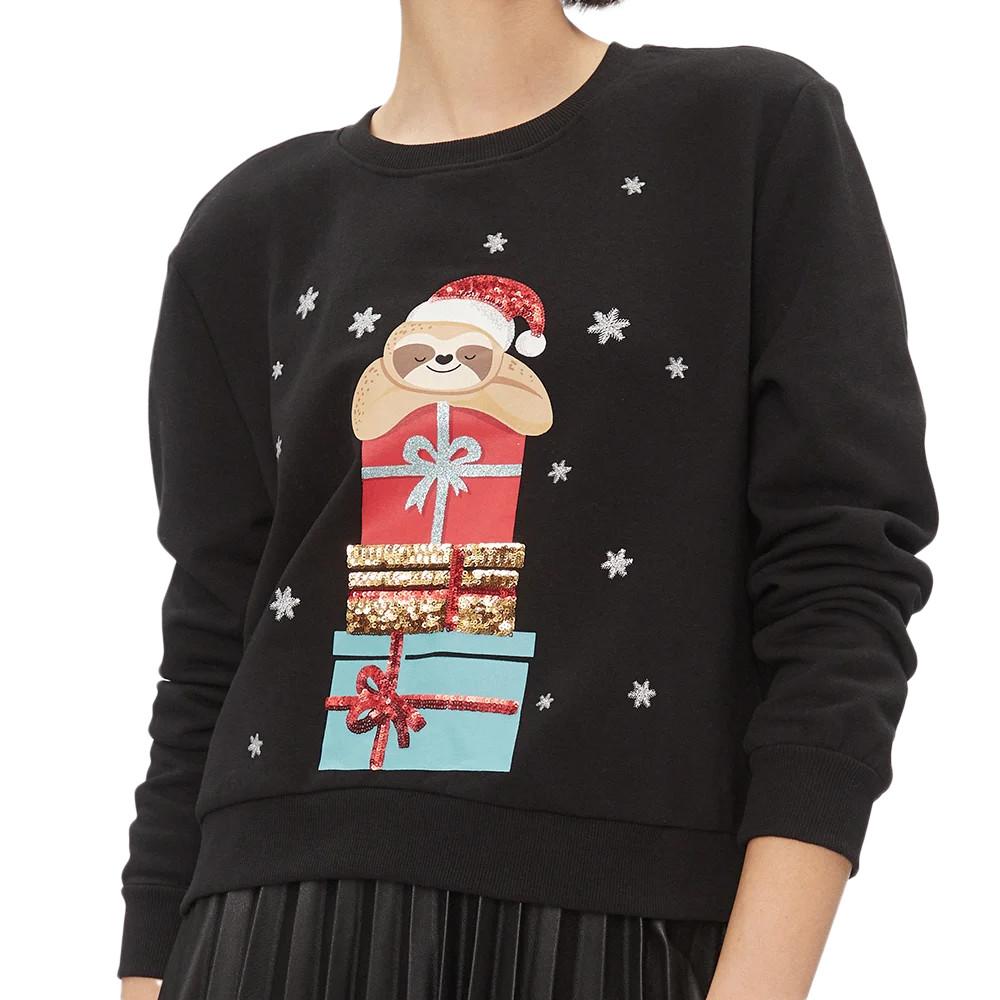 Sweat de Noel Noir Femme Only Onlyda Christmas pas cher