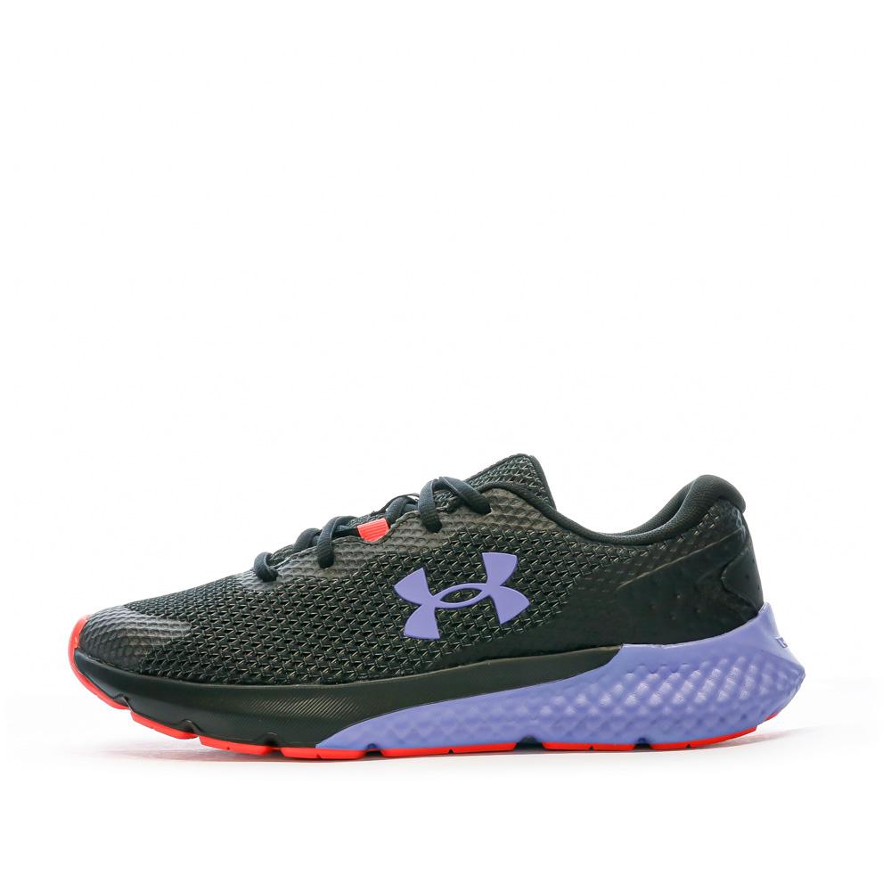 Chaussures de Running Noir/Violet Femme Under Armour Charged Rogue 3 pas cher