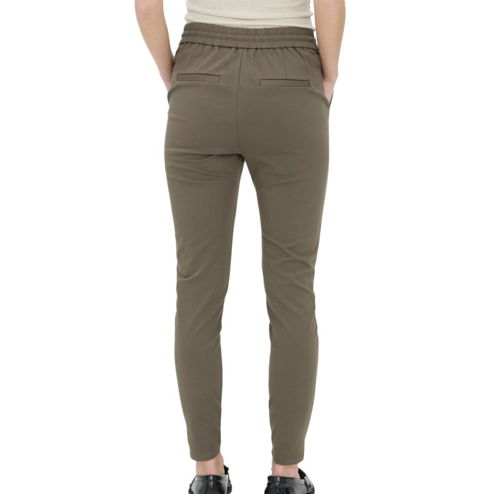 Pantalon Kaki Marron Femme Meva vue 2