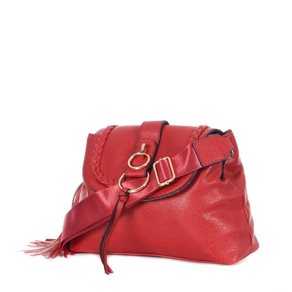 Sac à Bandoulière Rouge Femme Manoukian MACHA vue 2