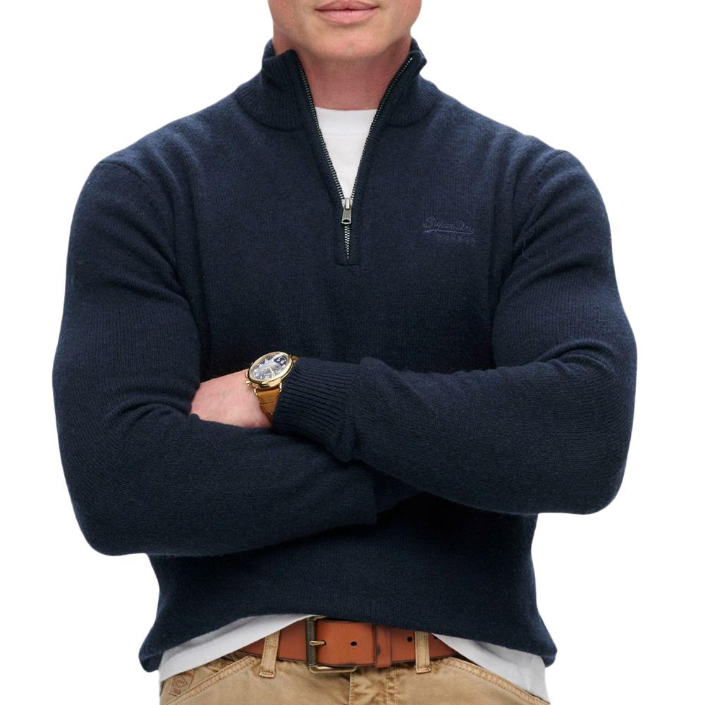 Pull Noir Homme Superdry Essential pas cher