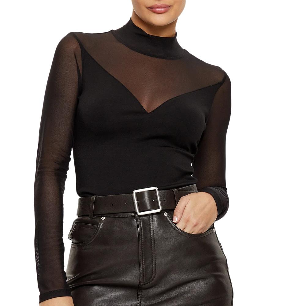 T-Shirt Manches Longues Noir Femme Morgan TIMARA pas cher