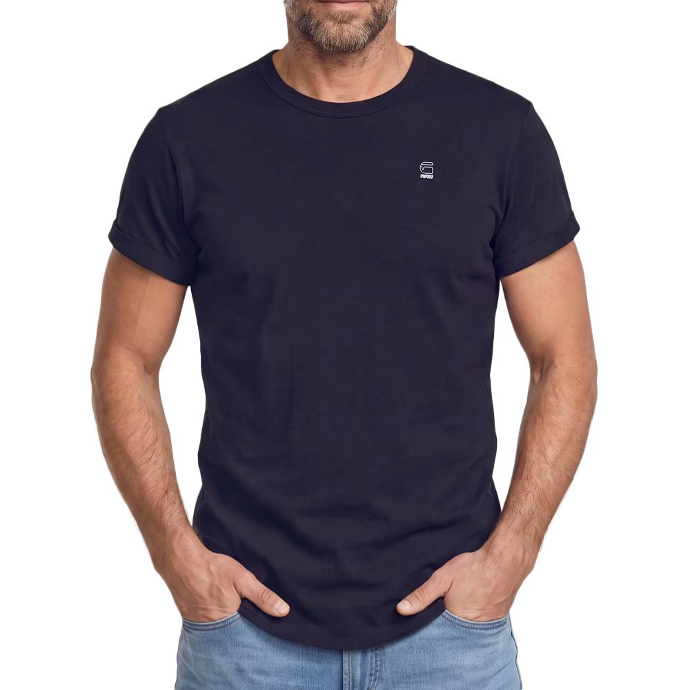 Camiseta azul marino para hombre G-Star RAW Logoss0 barato