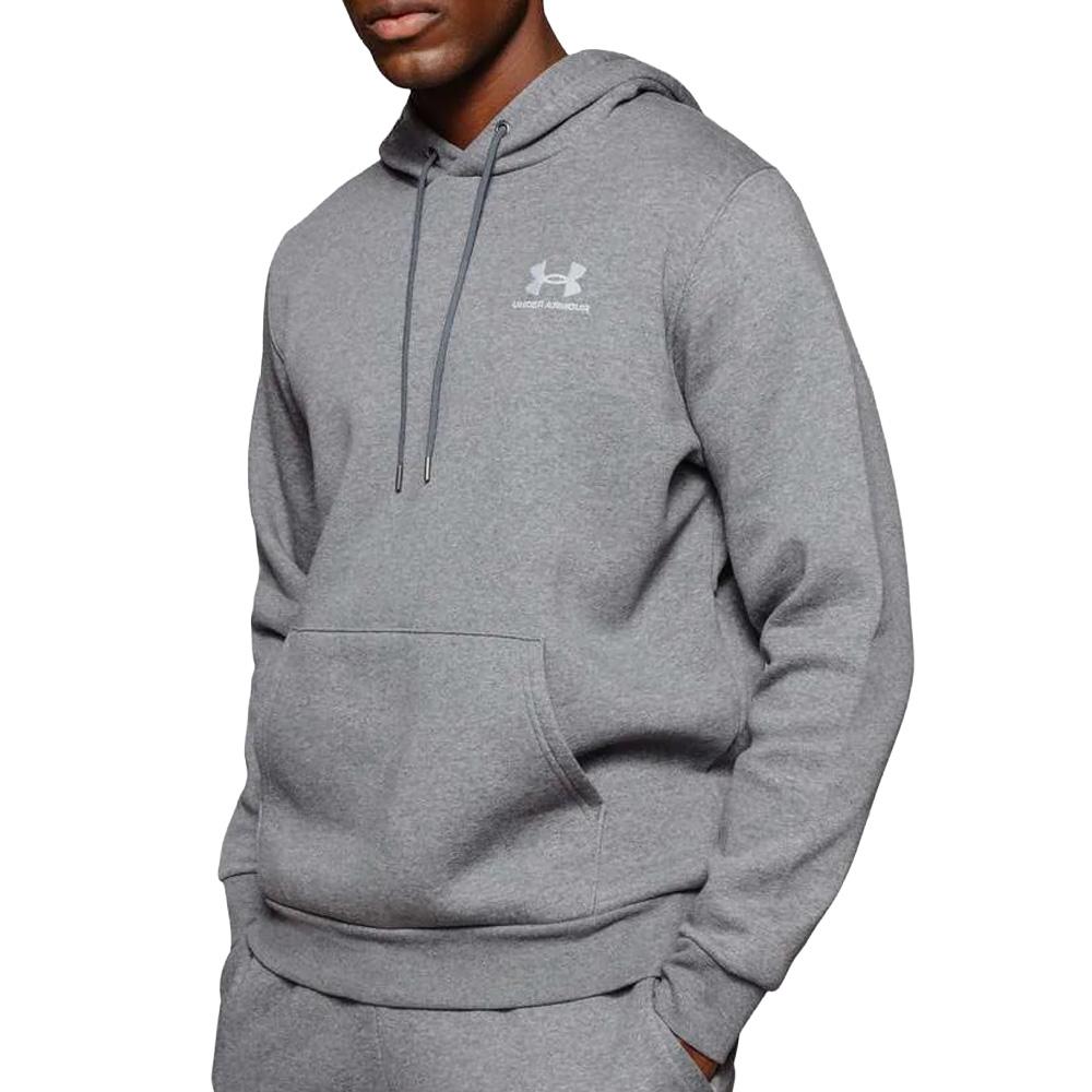 Grauer Herren-Kapuzenpullover Under Armour Essential Fleece Hoodie günstig