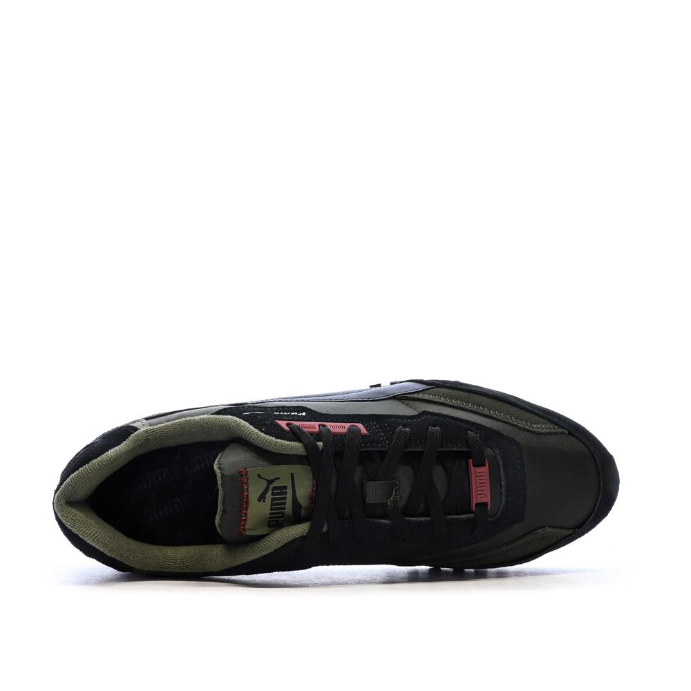 Baskets Vertes/Bordeaux Homme Puma Blktop vue 4