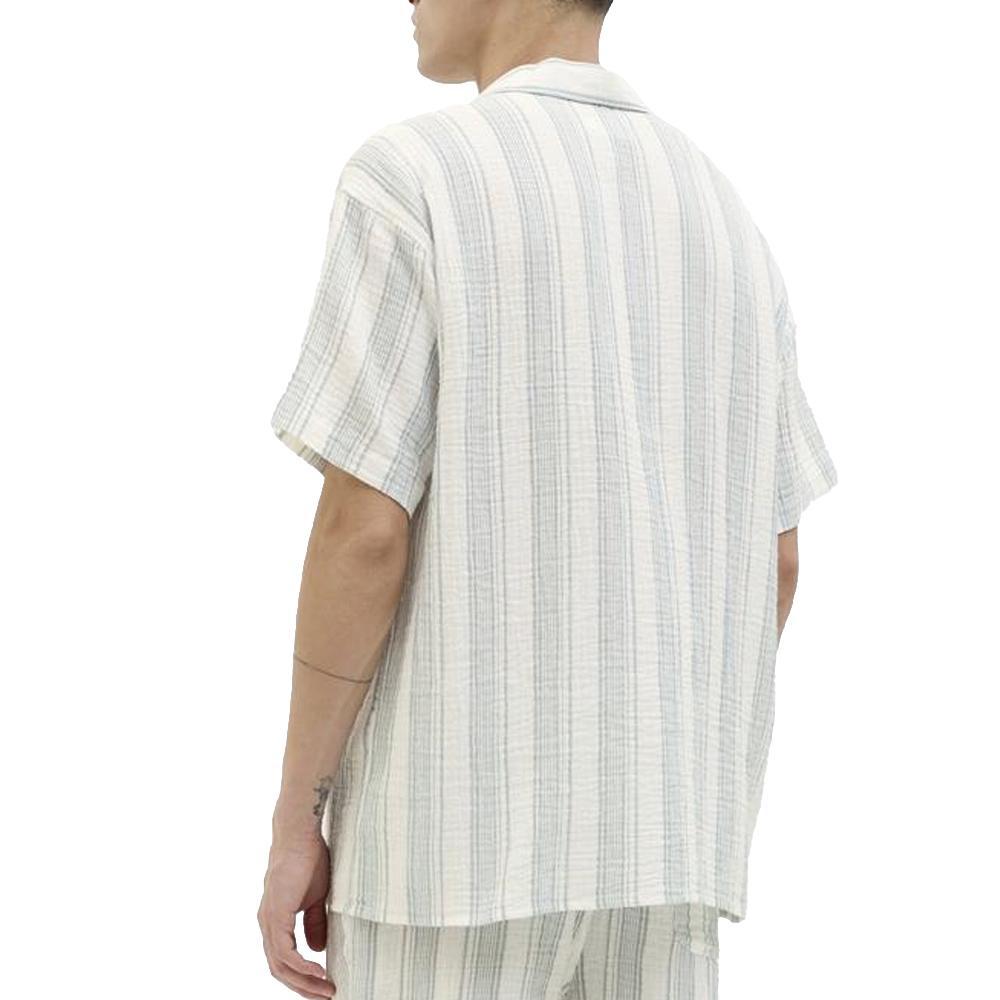 Chemisette Gaze de Coton Blanc/Vert Homme Jack & Jones Reaster vue 2