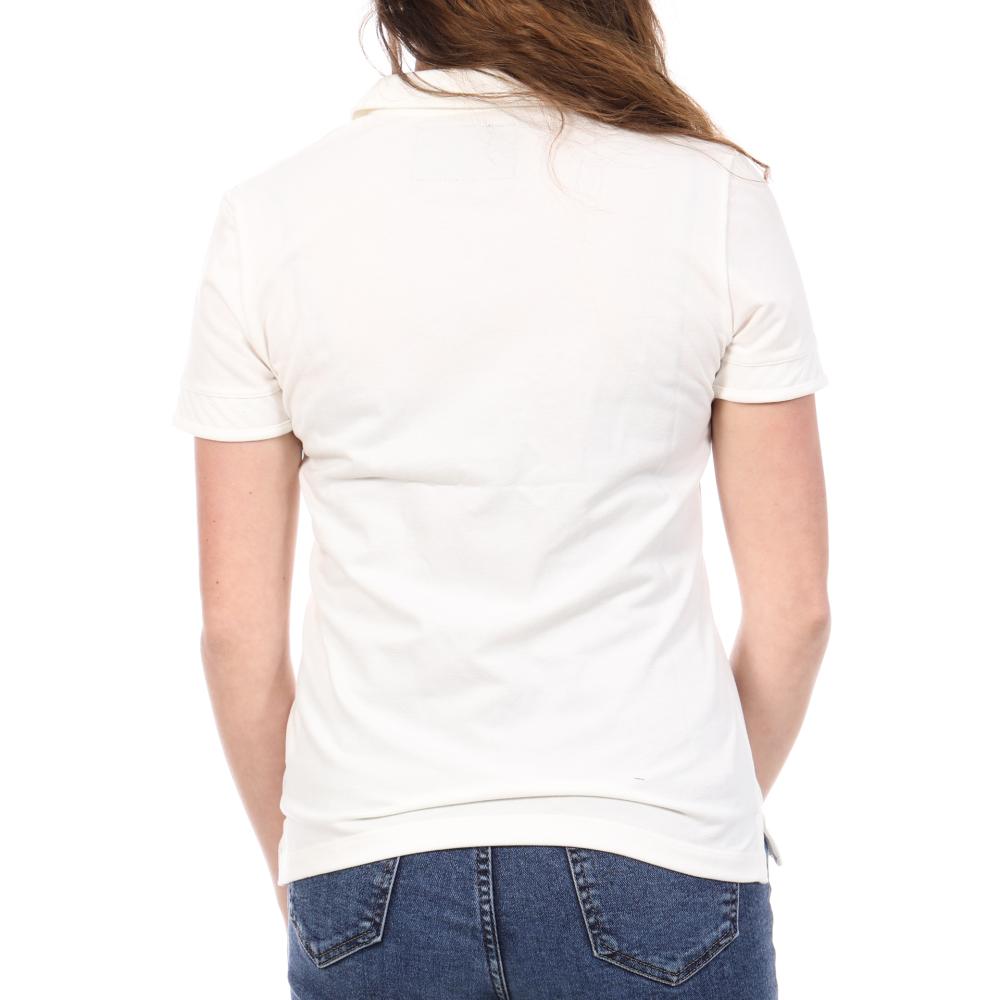 Women's Polo White Le Coq Sportif Marshmallow Photo of the Espace des Marques %store% store - view of %key%