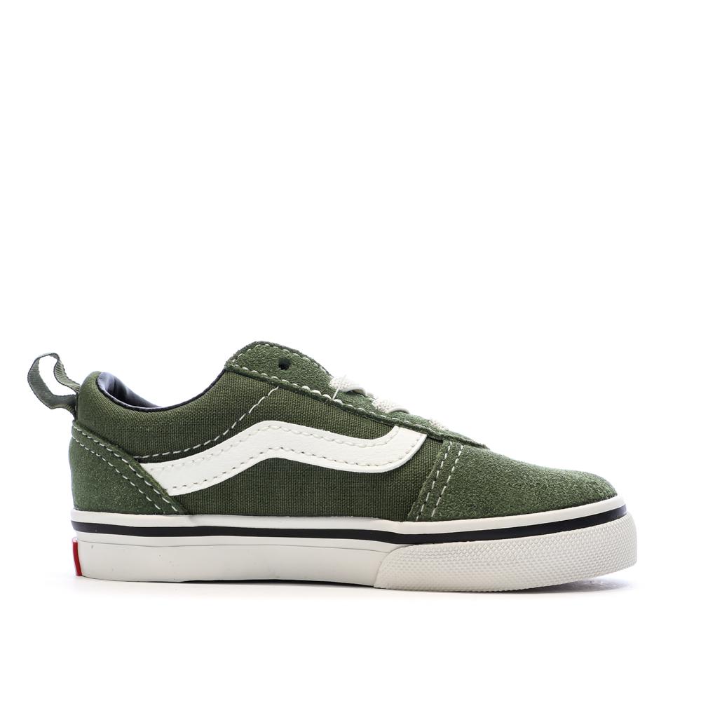 Baskets Verte Garçon Vans Ward Slip-on Suede vue 2