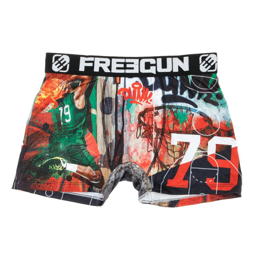 Boxer Noir/Rouge Homme Freegun Basket-ball pas cher