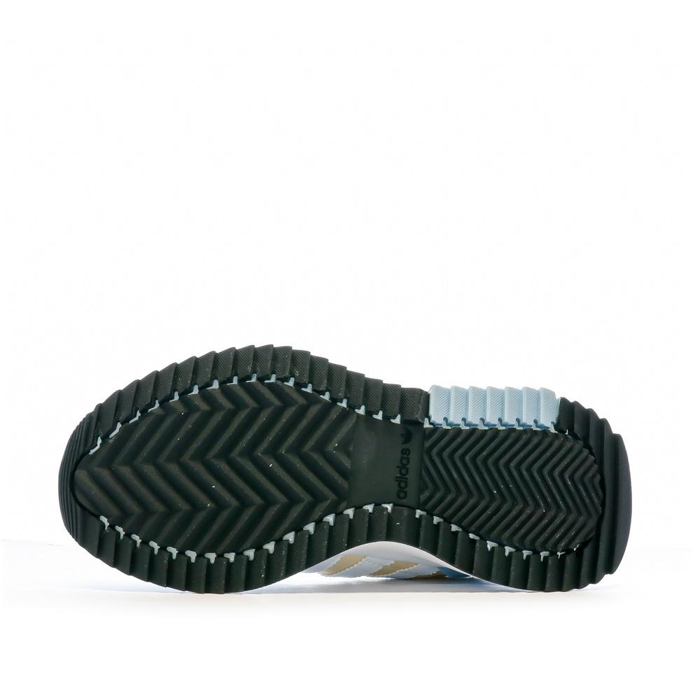 Baskets Bleu/Rose Femme Adidas Retropy vue 5