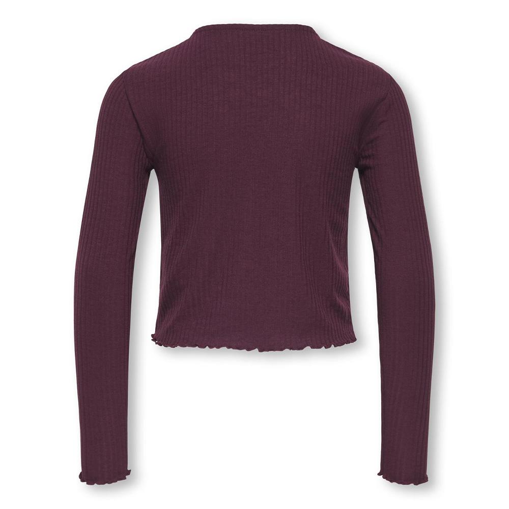 T-Shirt Manches Longues Prune Fille Kids ONLY Kognella vue 3