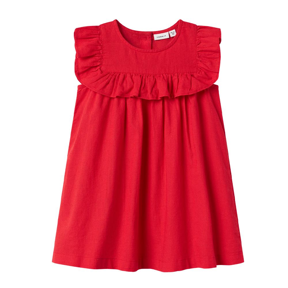 Robe Rouge Fille Name it Alinnen pas cher