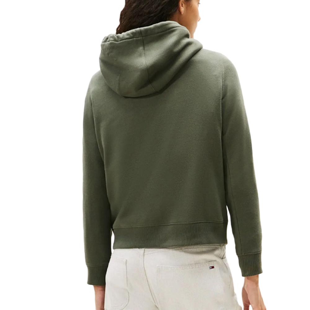Sweat à Capuche Vert Femme Tommy Hilfiger Flag vue 2