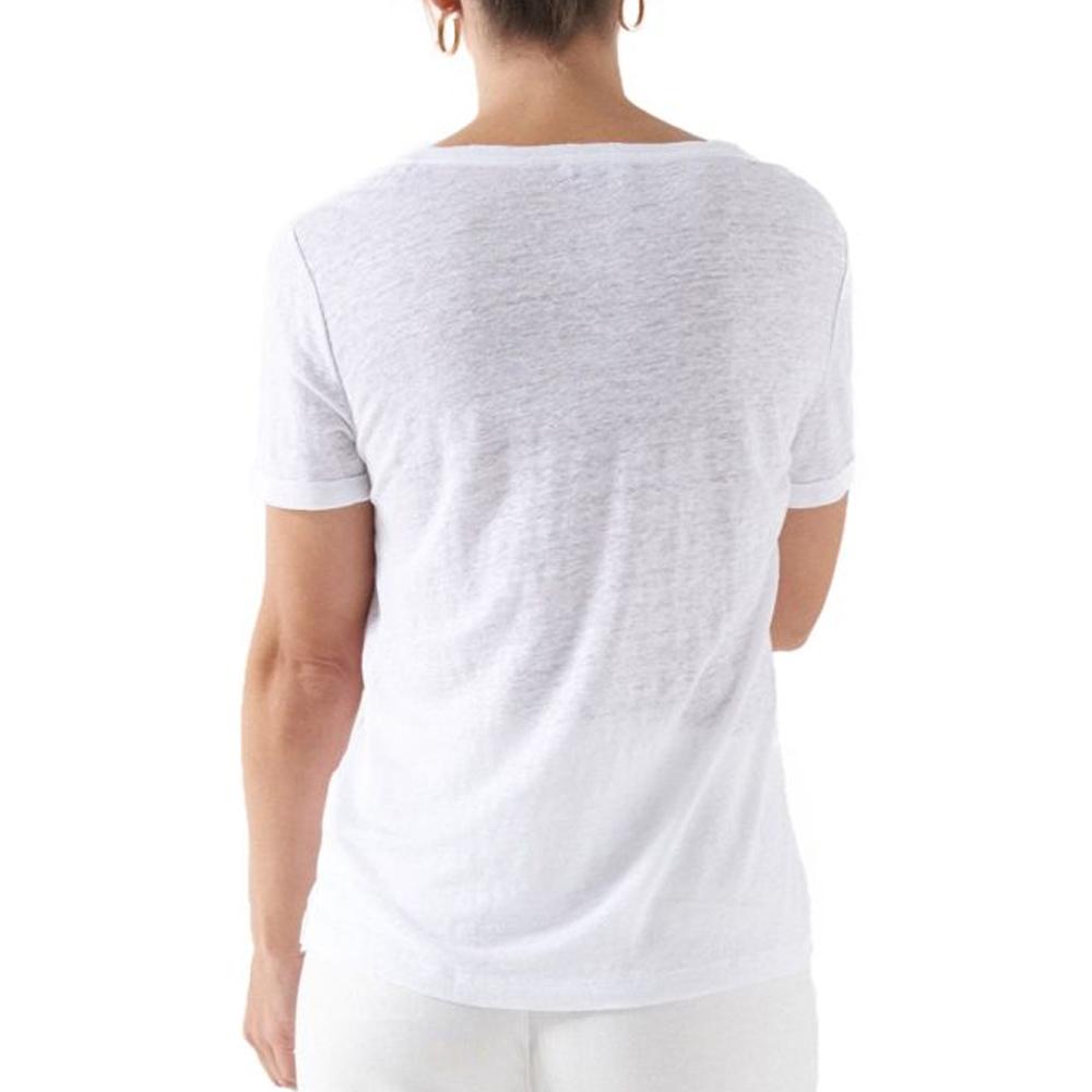 T-shirt Blanc Femme Salsa Linen vue 2