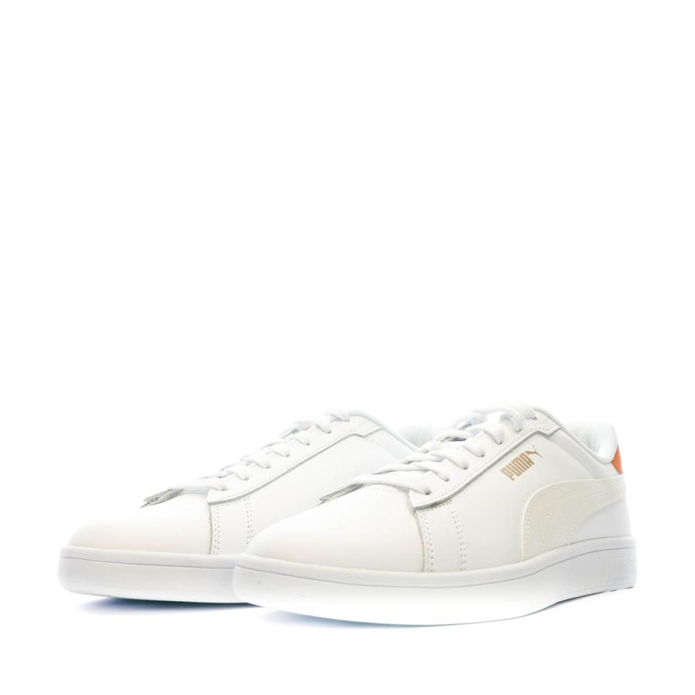 Baskets Blanches/Orange Homme Puma Smash 3.0 vue 6